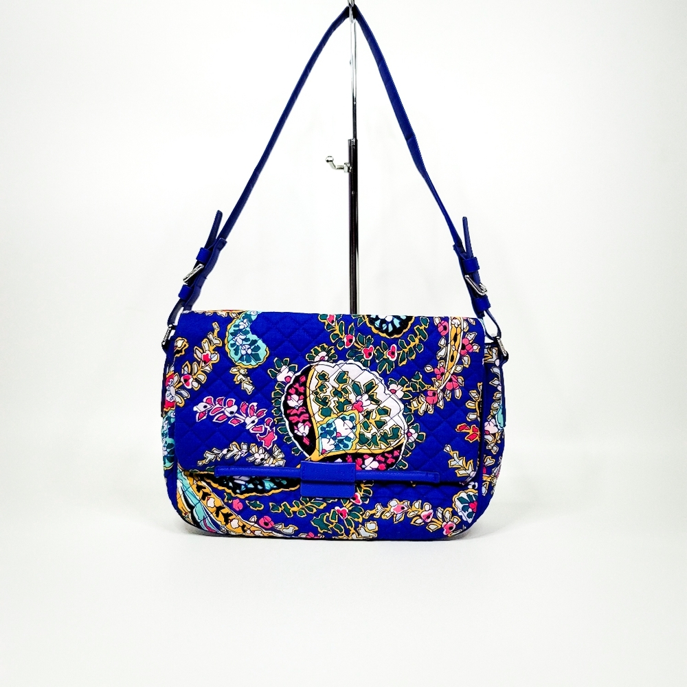 Vera Bradley Bright Electric Blue Romantic Paisley Purse